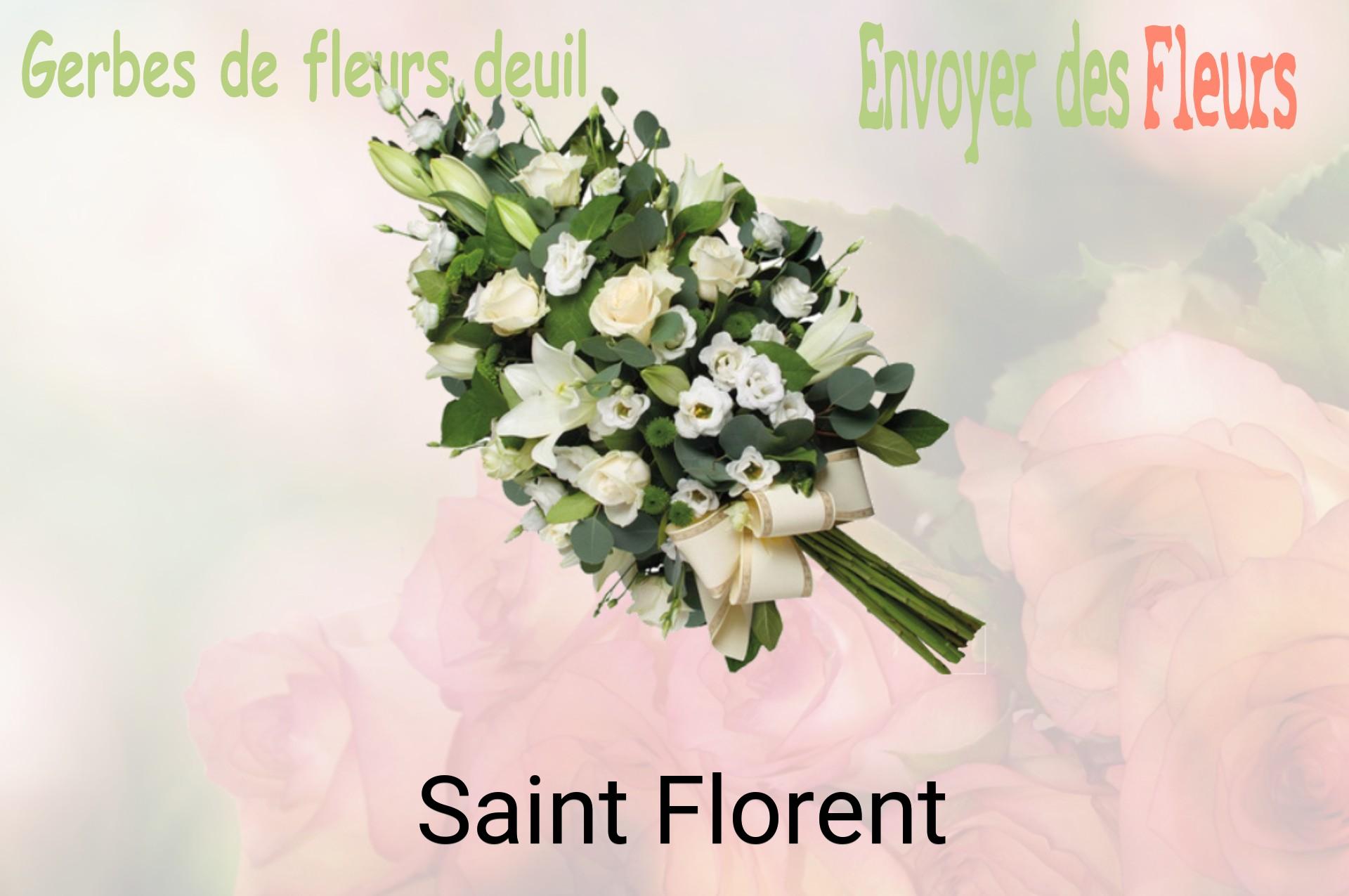 Gerbe de fleurs de deuil livrée à Saint-Florent